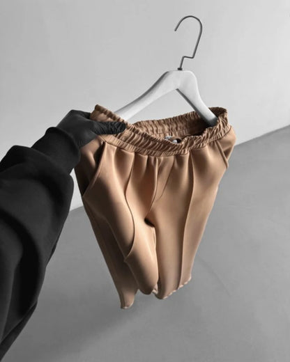 2025 Spring and summer men's new four seasons loose straight tube sports casual pants comfortable suit pants drawstring waistban