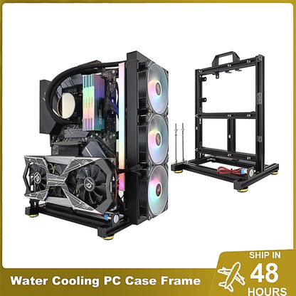 Open Computer Case Frame DIY Creative Rack Mini ITX MATX Gamer Cabinet ATX Air/Water Cooler 360 Desktop PC Gaming Chassis.
