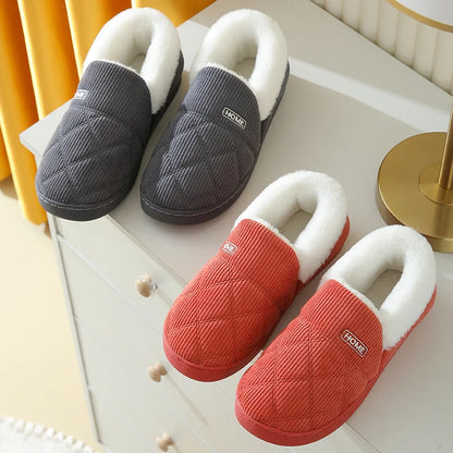 Shevalues Women Plush Slippers Winter Warm Fur Antiskid Cloud Slippers Outdoor Breathable Thick Flat Sole Slipper Home Slippers.