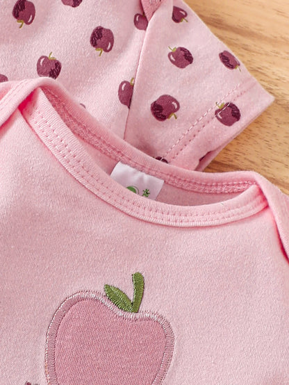 4PCS Neugeborenen Strampler Kurzarm Rundhals Cartoon Tier Blumen Drucken Body Onesies Für Baby Jungen Und Mädchen Kleidung.