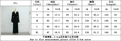 Middle Eastern Modest Dress with Pearl Sleeve for Muslim Women Ramadan Dubai Black Abaya Islam Party Jalabiya Outfit Turkey Robe.