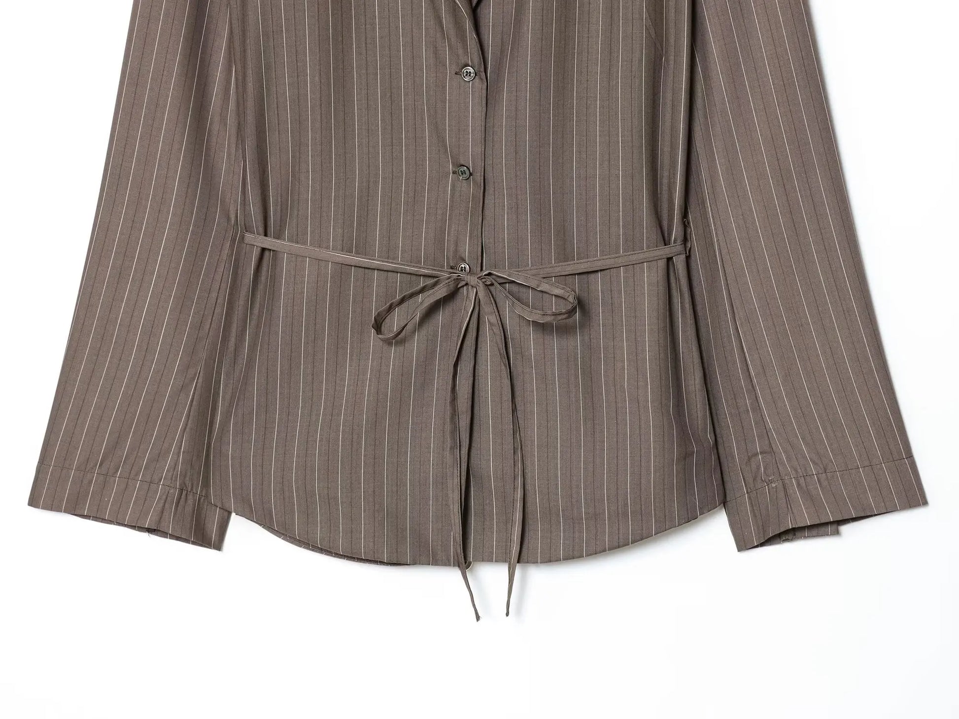 KONDALA Women Elegant Striped Blazer Suit Slim Button Blazer or Wide-leg Pants 2025 Spring Fall Fashion Mujer Commute Pants Set.