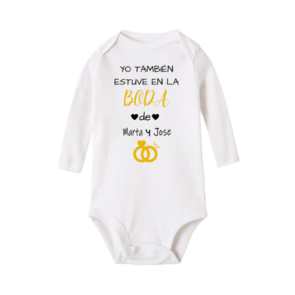 Personalisierter Baby-Body „I Also Attended The Wedding“, individueller Name, Baby-Overall, Hochzeit, Kleinkind, Kleinkind, Junge, Mädchen, Strampler, Outfits.