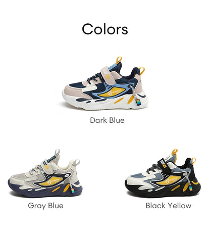 Kids Boy Fashion Trend Casual Sneaker Non-Slip Children's Sports Shoes Breathable Mesh Comfortable Wear.