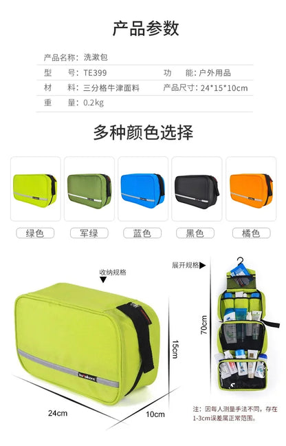 Hanging Men's Toiletry Bag Large Waterproof Cosmetic Bags Travel Organizer Lady Toiletries Makeup Toilet Foldable Bathroom Kit.