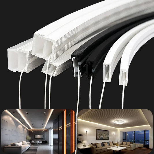 IP67 Waterproof Led Neon Silicone Flexible Cover Tube Suitable For WS2812B WS2811 5050 RGB 5mm 8mm 10mm 12mm PCB Light Strip.