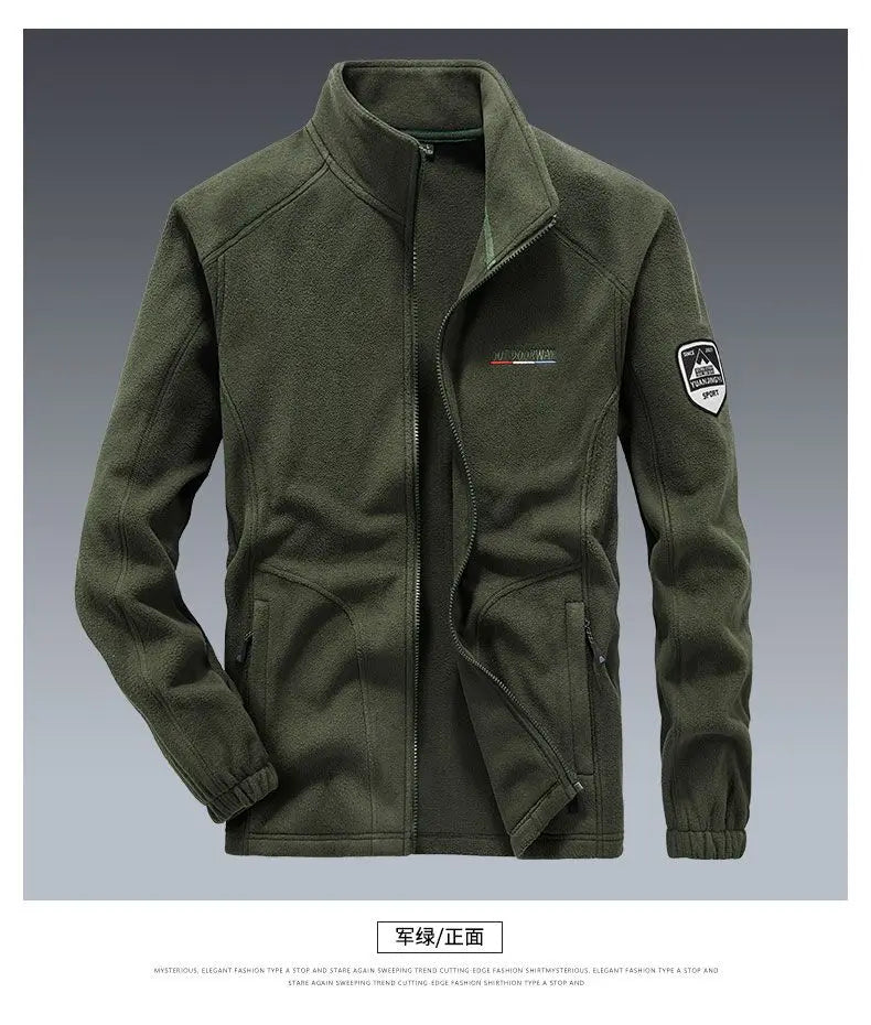 Men's Spring Autumn Jacket Thickened High-end Knitted Jacket Cardigan Outerwear Coat.