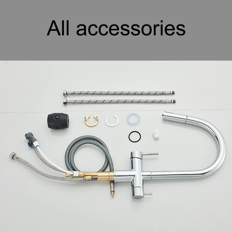 Wanmivezlo Extend Nozzle Kitchen Faucet 360 Degree Rotate Hot Cold Mixer kitchen Taps Dual Handle Drinking Water Tap