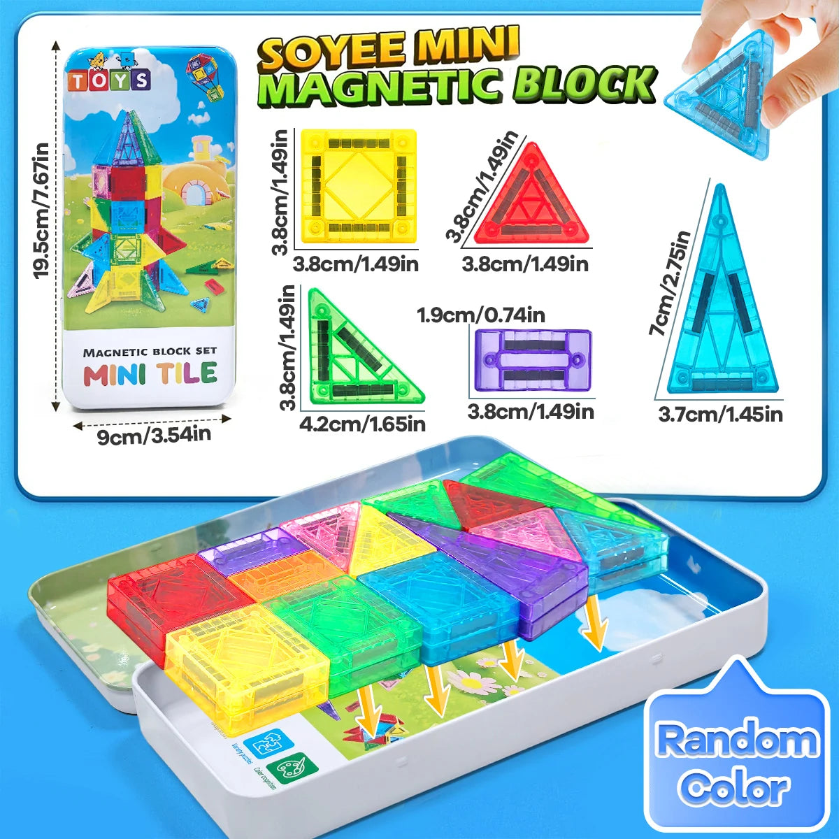 DIY Magnetic Blocks Construction Set Mini 3D Magnetic Blocks Montessori Educational Toys For Kids Gifts 28/36/43PCS.