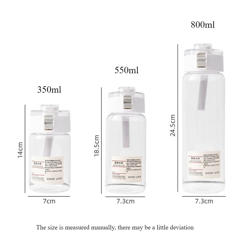 Portable Transparent Kawaii Water Bottle Sports Water Cup Plastic Handy Cup Outdoor Travel Office Essential Water Bottle ]Cup.