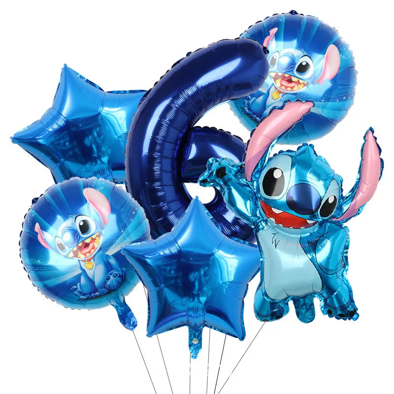 Disney Stitch Luftballons Partyzubehör Kinder Cartoon Lilo Stitch Thema Winkelballon Alles Gute zum Geburtstag Dekoration für Babyparty