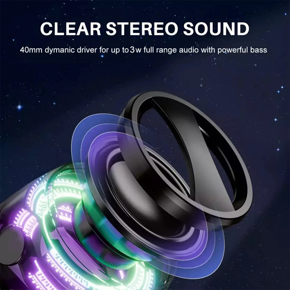 G200 Magnetic Portable Bluetooth 5.3 Speaker Mini Sound Box Multifunctional LED Color Light Stereo Soundbar Wireless Loudspeaker
