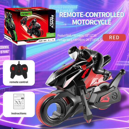 New Stunt Motorcycle 360 ° Rotation Remote Control Car High-Speed Drift Rc Racing Boy Toy Car Model Christmas Halloween Gift