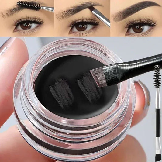 Matte Brown Black Wild Eyebrow Cream 3D Natural Tint Eyebrow Enhancers Gel Wax Waterproof Lasting Eye Makeup Cosmetic Tools.