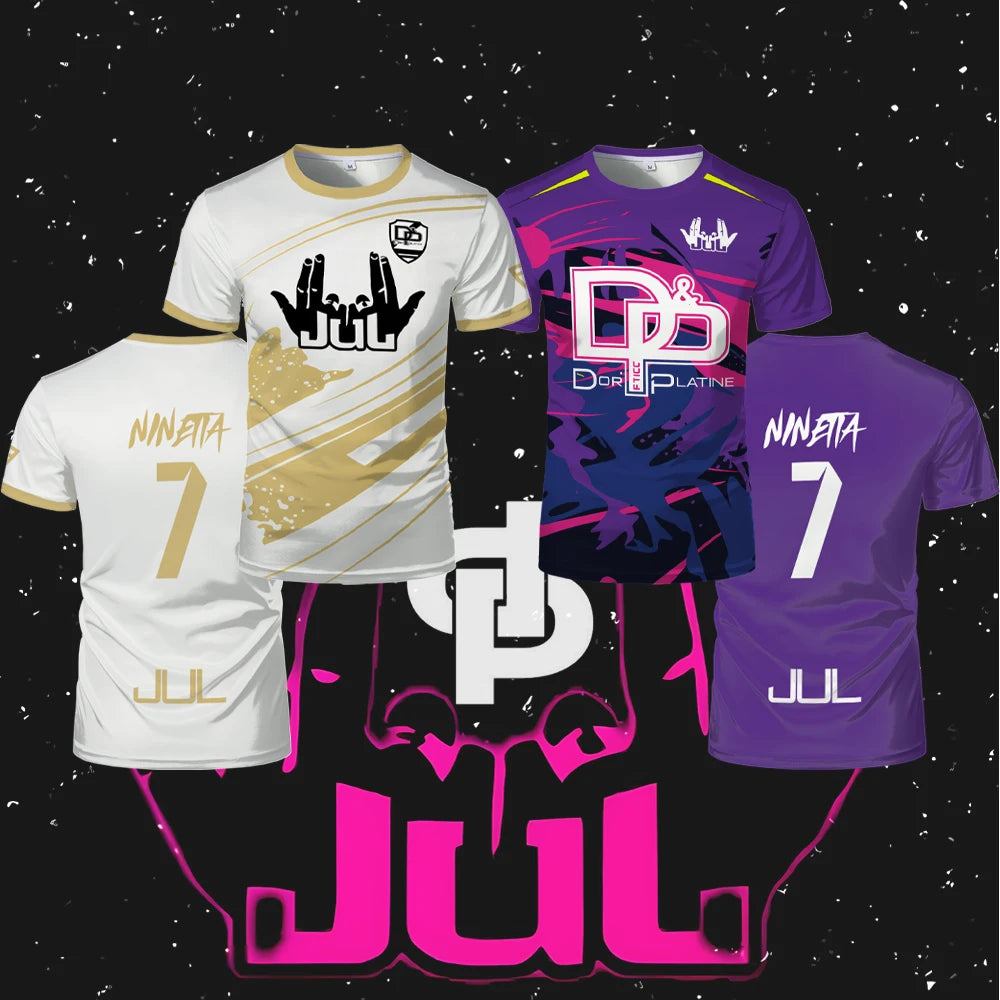 New Summer Maillo Jul T-shirt Youth Training Breathable Quick Drying Football Jersey Men's Custom Outdoor Sports Tops Fan Gifts.