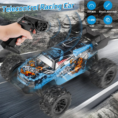 RC Off-road Car Toy 2.4G High Speed Remote Control 1:14  Bigfoot Climbing Model Car Shock Absorber With led light.