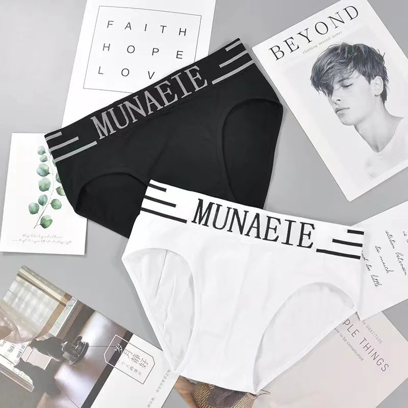 4pcs Mens Sexy Briefs Teenager Sport Underwears Plus Size Fat Men's Underpant Panties Students Breathable Fashion Casual Panties.