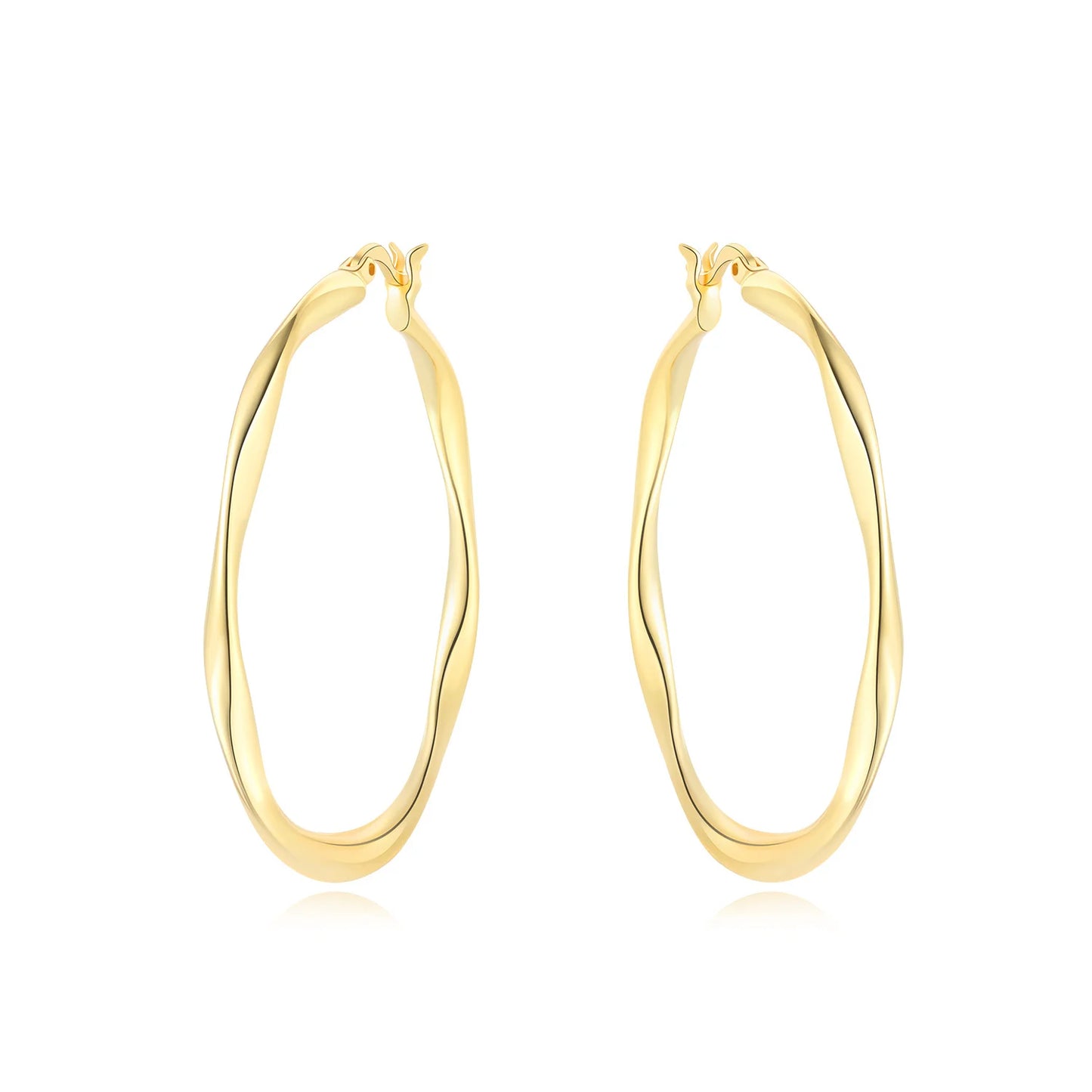 Original 2025 S925 Sterling Silver Zircon 18K Gold Lining Vintage Hoop Earrings for Women Birthday Party Wedding Gift Jewellery