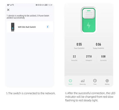 Tuya WiFi Smart Circuit Breaker 1P 63A DIN-Schiene für Smart Home Drahtlose Fernbedienung WiFi Schalter durch APP TONGOU