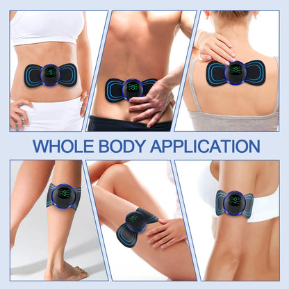 Electric Neck Massager EMS Muscle Massage Stimulator Low Frequency Instrument Back Cervical Calf Patches Pain Joints Mini Device.