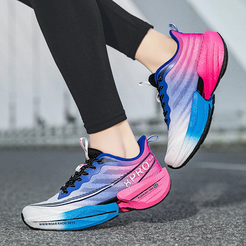 Marathon Air Cushion Herren Sport Laufschuhe Atmungsaktive leichte Damen Bequeme sportliche rutschfeste Carbon Plate Sneakers.