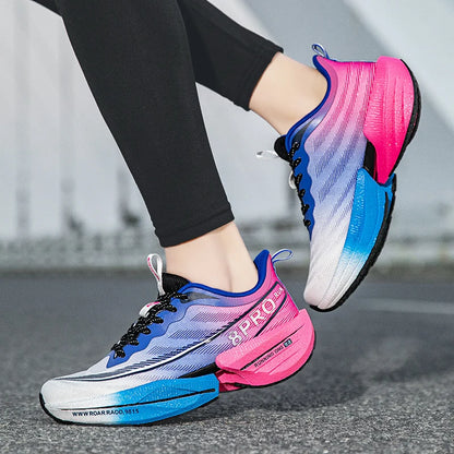 Marathon Air Cushion Herren Sport Laufschuhe Atmungsaktive leichte Damen Bequeme sportliche rutschfeste Carbon Plate Sneakers.