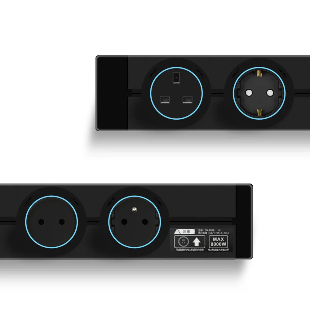 Wandsteckdose EU UK FR Korea Standard Home Küche Badezimmer Büro Wandsteckdosen Stecker Adapter Weiß Schwarz.