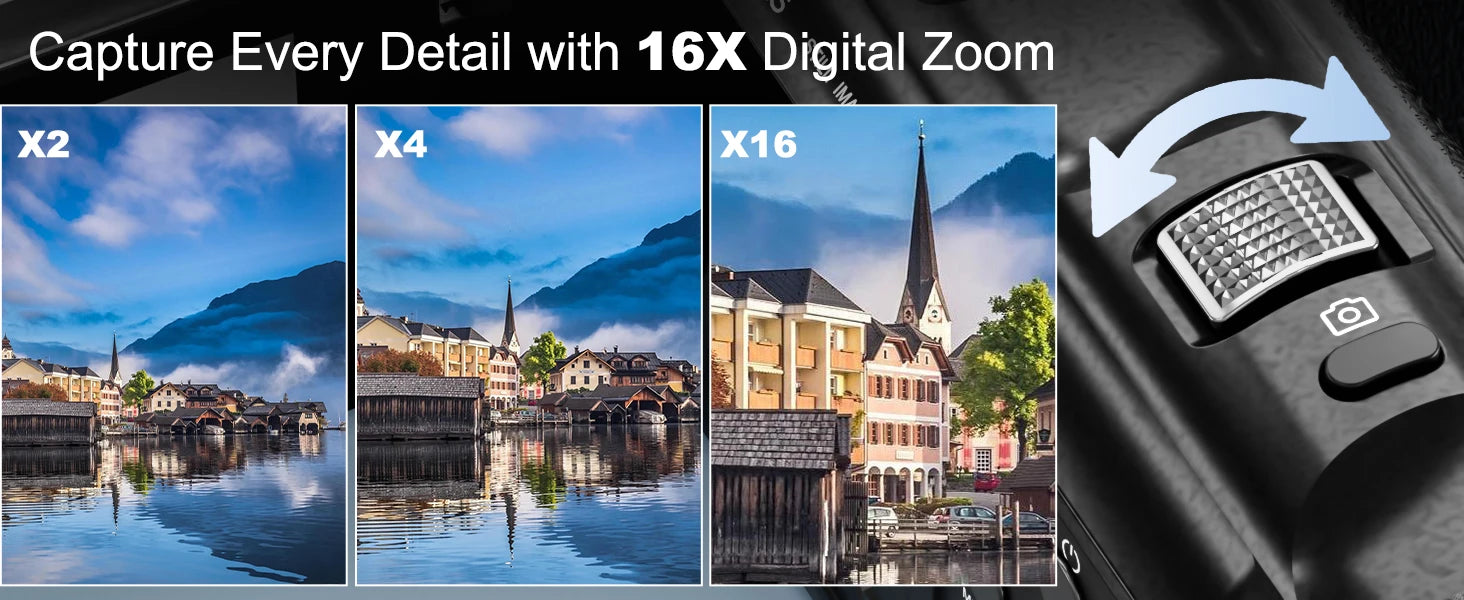 NBD 4K Camcorder Video Camera with 48MP Vlogging Camera With Wi-Fi & App Control,Video Recorder with 3X Battery Life, 16X Zoom.