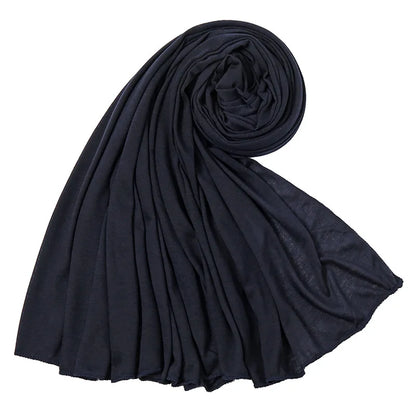 Hot Muslim Fashion Woman Soft Hijabs Scarf Shawl Plain Cotton Jersey Scarves Turban Women Long Shawls Head Wrap Headband Abaya