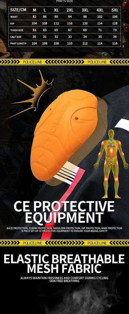 HVA Waterproof Motorcycle Jacket Men's Racing Suit Removable Liner Warm Autumn and Winter Motorcycle Jacket Suit Anti-fall Suit.