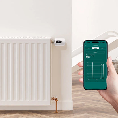 AVATTO 1~6PCS Tuya ZigBee TRV Thermostatic Valve,Smart Thermostat Radiator Actuator With Ambient Light,Alexa Google Home Alice.