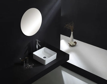 Weiße Waschbecken Licht Luxus Bad Armaturen quadratisches Waschbecken nach Hause runde Küchen spüle Toilette Waschbecken