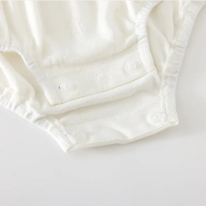 Somenie Baby-Langarm-Body für vier Jahreszeiten, Mädchen, süße Schleife, Rundhalsausschnitt, einteiliges Outfit, Babe-Ausflüge, Kleidungstrends.