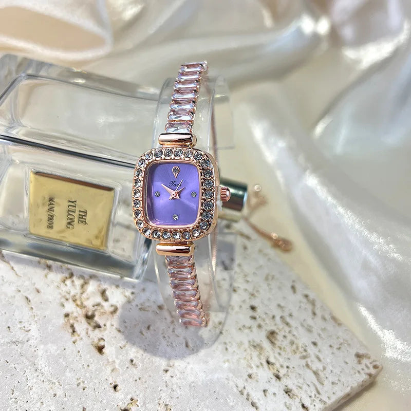 Luxury Women Watches Fashion Diamond Crystal Watches Elegant Quartz Wristwatches for Bracelet Female Wrist Watch Reloj Mujer.