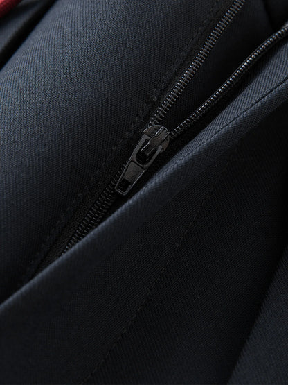 FSLE Double Waist Fake Two-piece Plaid Splicing Drawstring Skirt 2025 Autumn New Style Skirt 25FS13096.