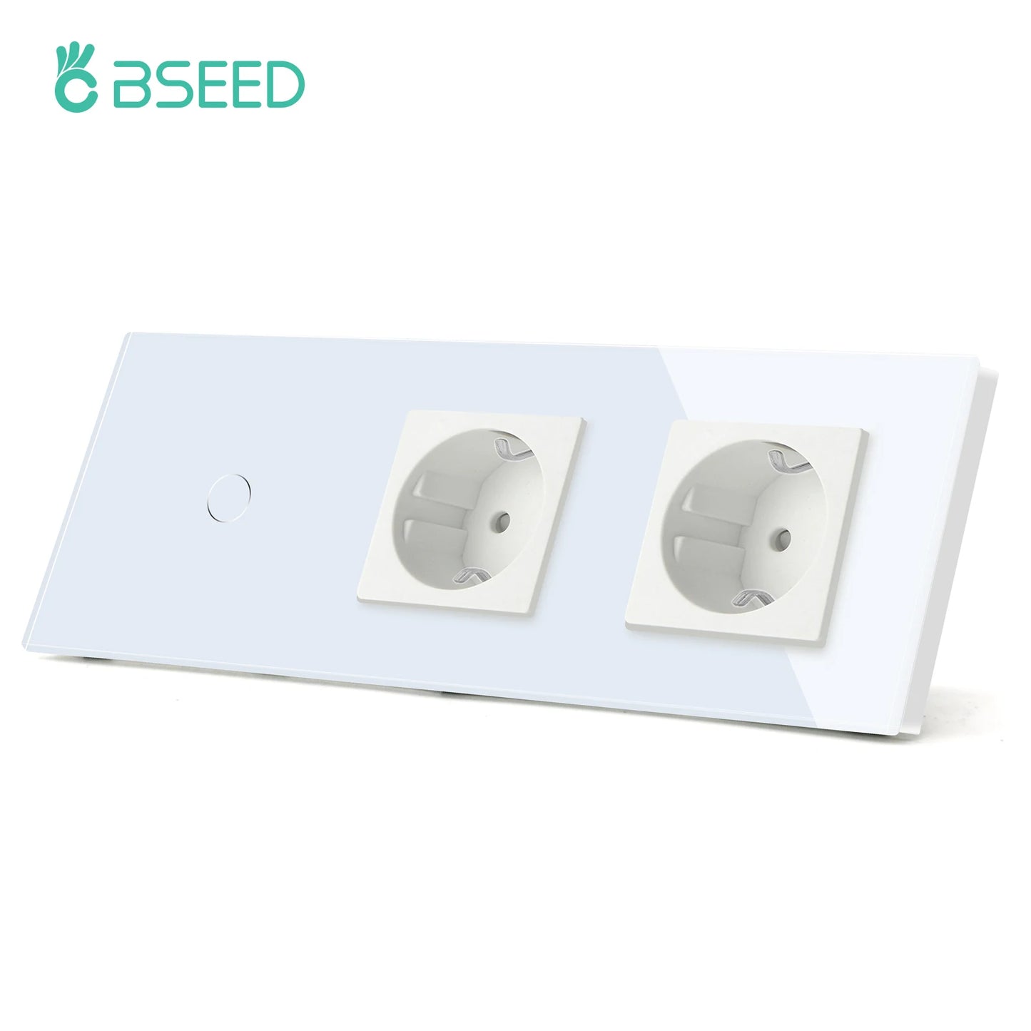 BSEED EU-Standard, einzelne Steckdose, Touch-Schalter, USB-Wandsteckdosen, Doppelsteckdosen, dreifache Steckdosen, vierfache Glassteckdosen