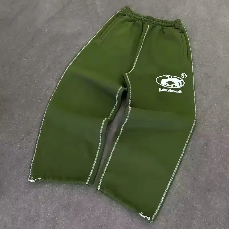 Brazil Hoodies Grey And Jogger 2pcs Set Men Y2k Harajuku Streetwear Hoodie Sportswear Gothic Street Oversized Sweatshirt Pants