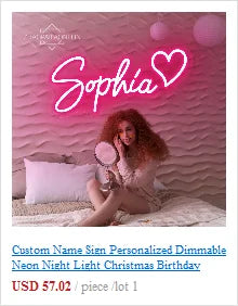 Benutzerdefinierte Neon Zeichen LED Vorname Licht Kinder Name Neon personalisierte Zeichen Teenager Zimmer Dekor Neon Led Lampe für Schlafzimmer Wand Dekor