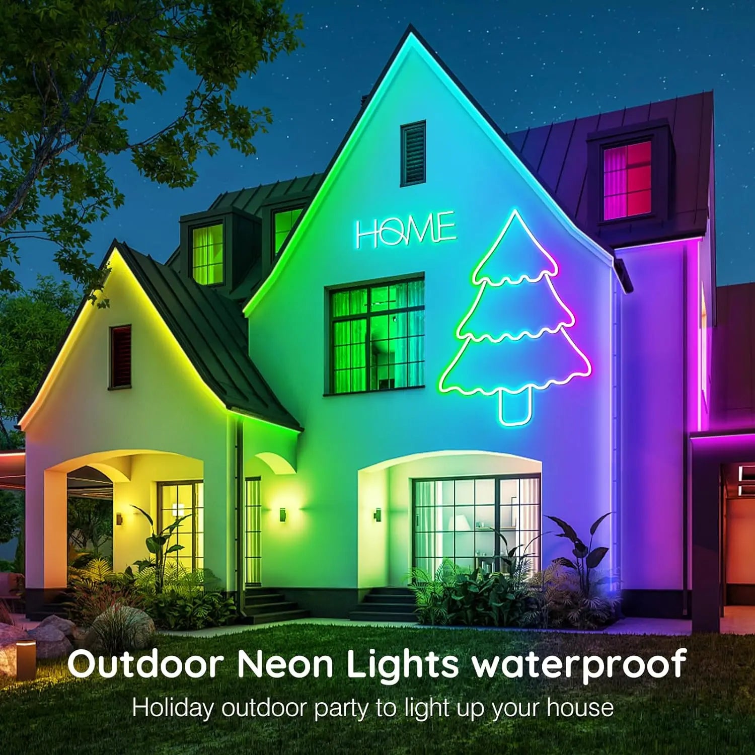 Neon Rope Lights,Flexible Led Rope Lights Control with App/Remote,Multiple Modes Rope Lights,IP65 Outdoor RGB Led Neon Lights Wa.