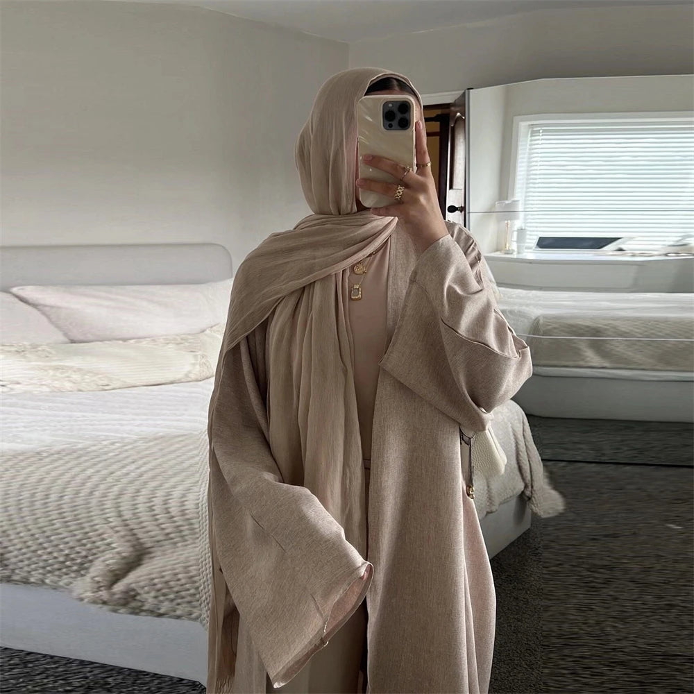 Ähnliche Baumwolle Leinen Batwing Kimono Abaya Dubai Islam Muslimischen Kleid Für Frauen Kebaya Kaftan Robe Musulmane Kaftan Marocain Femme.
