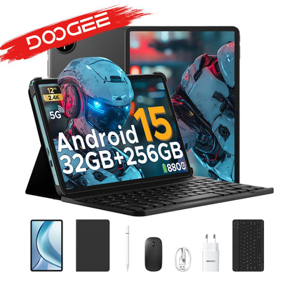 Doogee V Pad 5g 2 in 1 Tablet Pc 12" Dimensity 7050 Android 15 32Gb Ram (8+24) 256Gb Rom 8800Mah Battery Wifi 6 Ultra-Thin 5g Pc.