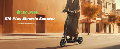 Isinwheel S10plus (ABE) Adult Electric Scooter 500W Motor 36V 15Ah Battery 10" Pneumatic Tires City Commuter Electric Scooter.