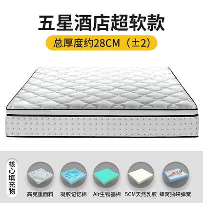 Naturlatex-Matratze 180 x 200 feste Luftmatratze King Double Colchones De Cama Cochao Casal Möbel für Schlafzimmer