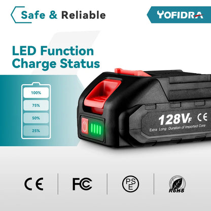 YOFIDRA 18–20 V wiederaufladbarer 22500 mAh 928 VF 388 VF 128 VF Plus Lithium-Ionen-Akku für 21 V 18 V Elektrowerkzeug-Ersatzakku