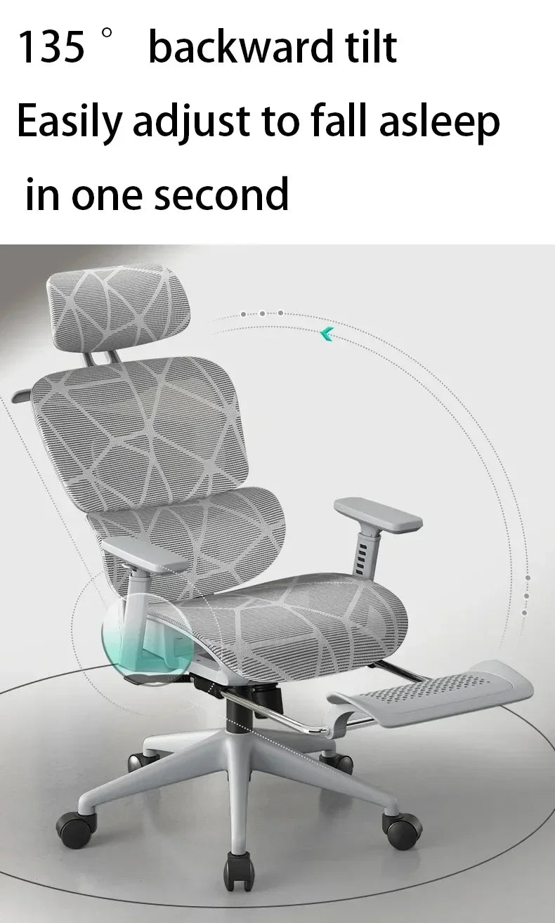 Verstellbare ergonomische Rückenlehne, Video-Gaming-Computerstuhl,