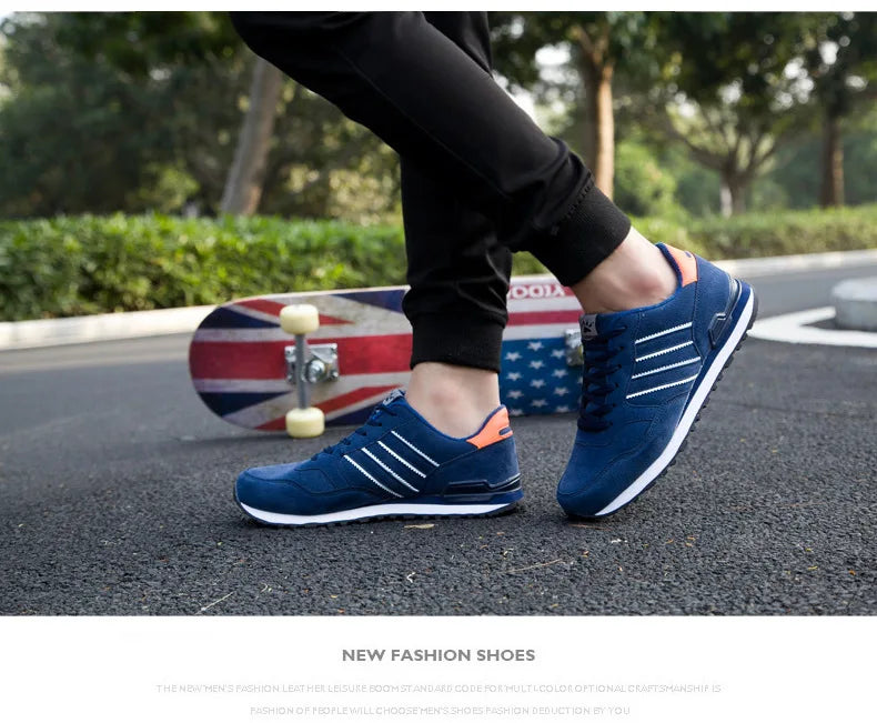 Brand Sneakers Men Outdoor Running Shoes High Quality Lace-Up Men Casual Shoes Fashion Comfortable Walking Shoes Tenis Hombres.