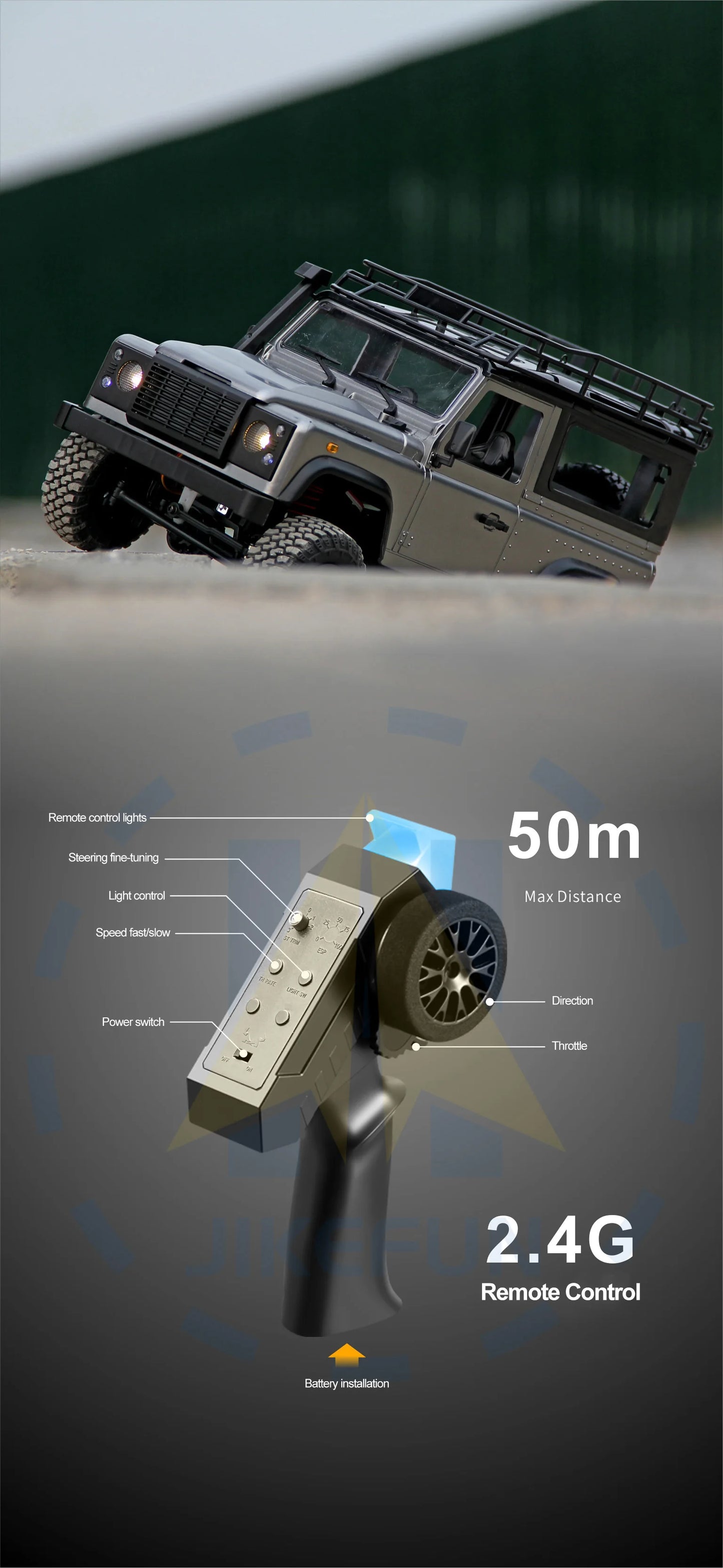 1/12 MN99s Rc Car MN Model 2.4G RTR Remote Control 4WD Off-road Climbing Crawler Defender Pickup Truck Toys for Children.