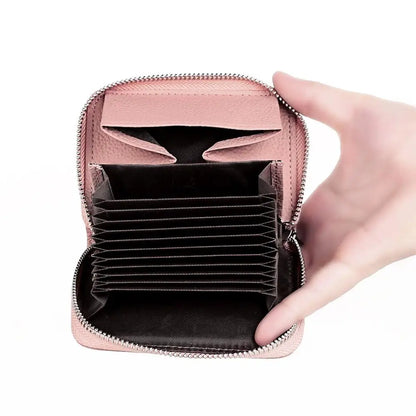 Multi-Pocket Portable PU Leather Wallet Japanese Wallet Coin Bags Multi-Card Slot ID Card Holder Coin Zipper Purse For Women.