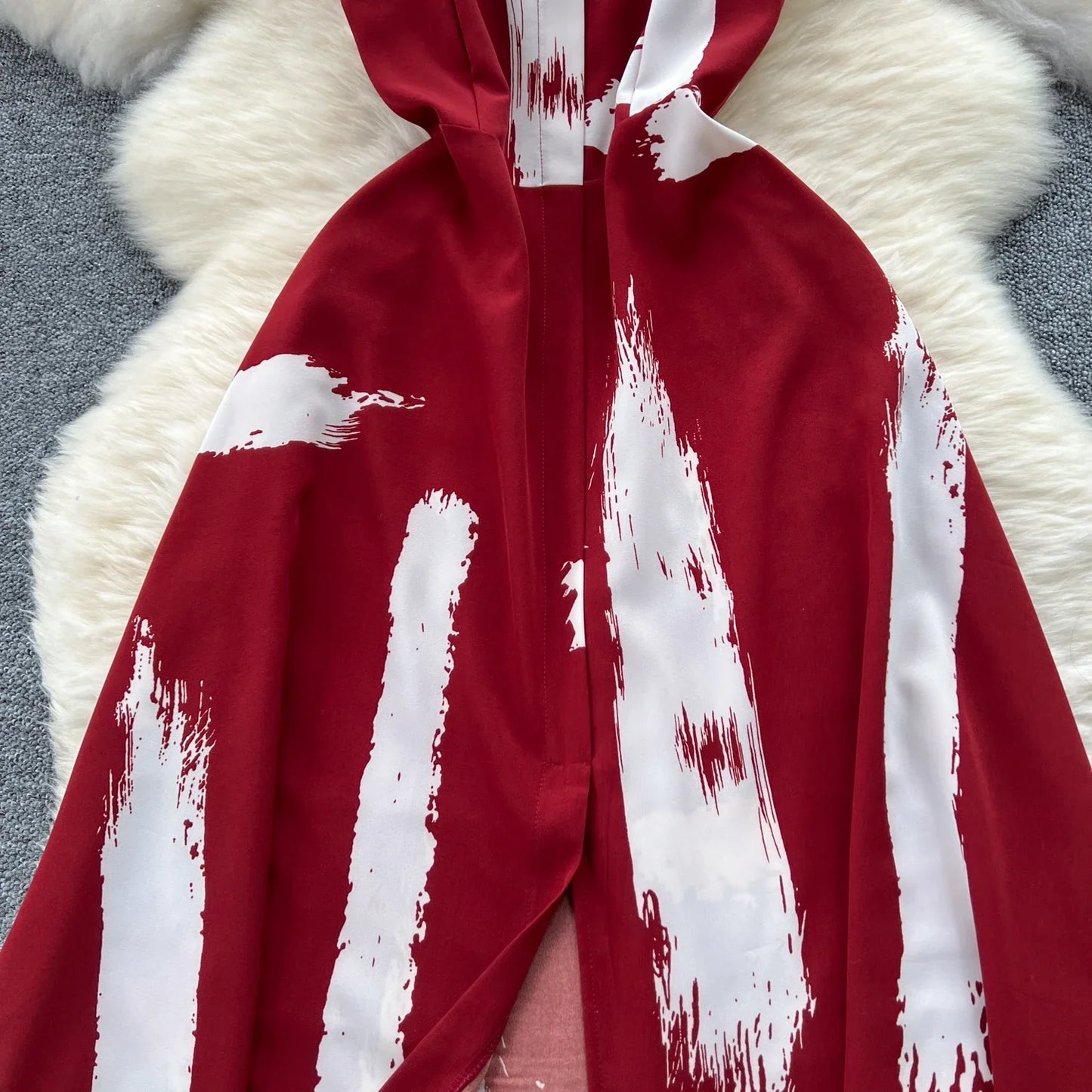 Neue Sommer Druck Süße Kleid Träger O Neck Backless Split Elegante Damen Urlaub Strand Party Midi Sommerkleid