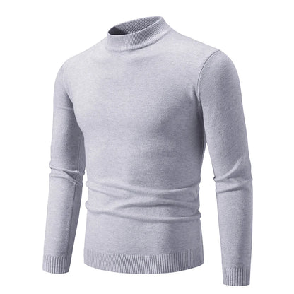 New Autumn Winter Designer Fashion Half Turtleneck Knitted Sweater High Quality Mens Casual Solid Color Warm Women Sweaters